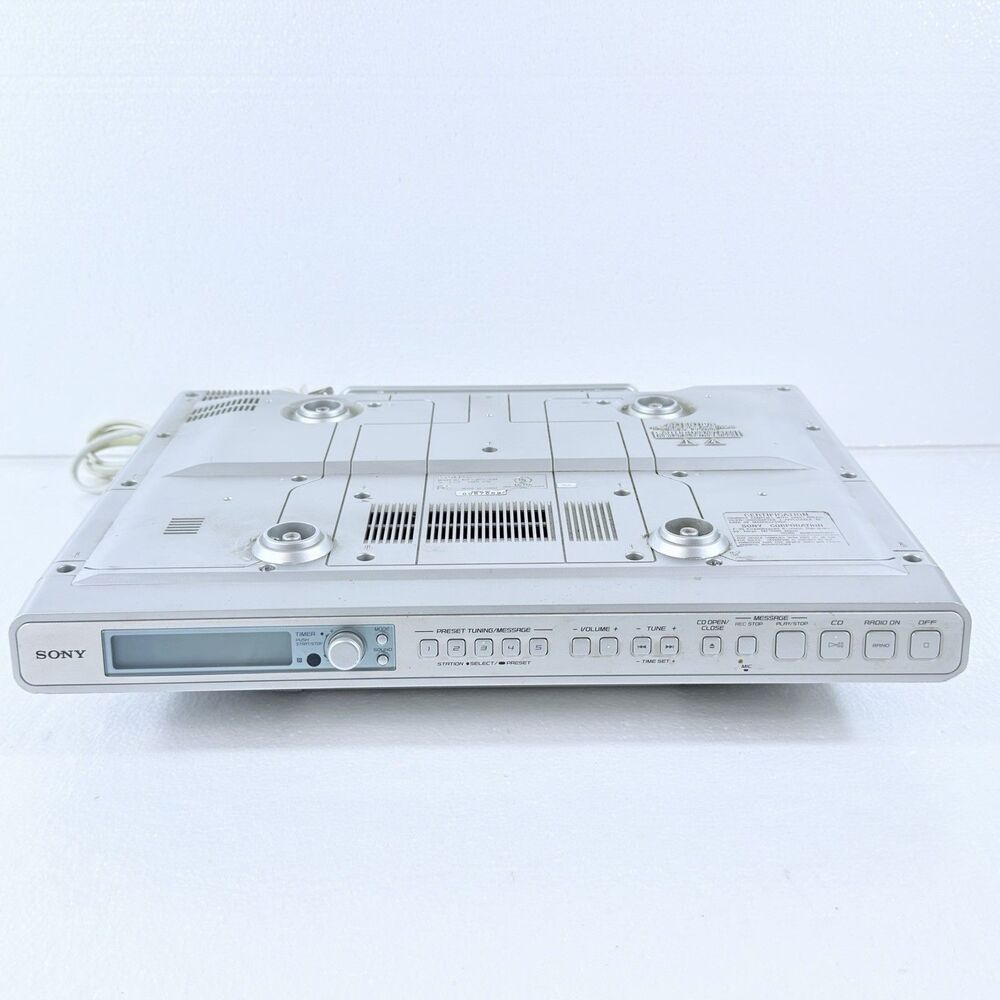 Sony ICF-CD553RM Under Cabinet Kitchen CD Player Am/Fm Clock Radio Tested Works